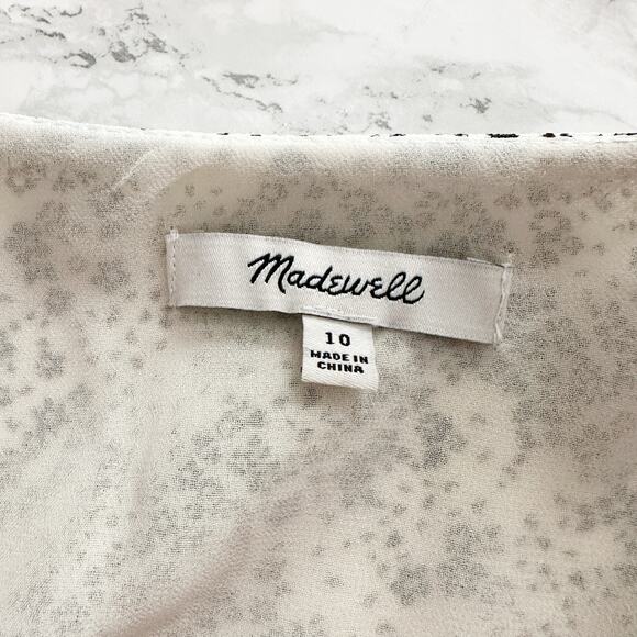 Madewell Puff-Sleeve V-Neck Maxi Dress in Harper Floral Ivory Women's Size 10 - Picture 9 of 15